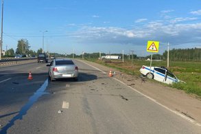 ДТП с патрульным автомобилем в Кирове: пострадали два человека